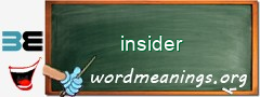 WordMeaning blackboard for insider